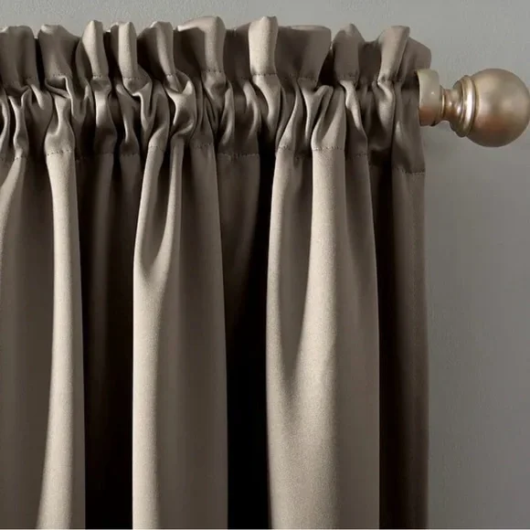 Sun Zero Oslo Home Theater 100% Blackout Rod Pocket Curtain Panel Set of 2 - Picture 2 of 7